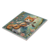 Niedliche Kleine Violine Fliese (Seite)