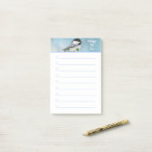 Niedliche kleine Vögel und Blume zu tun Linde Post-it Klebezettel (Auf Schreibtisch)