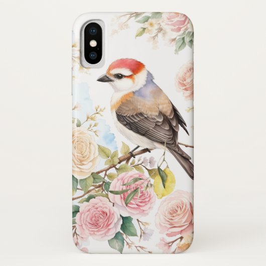 Niedliche kleine Vögel und bunte Blume Case-Mate iPhone Hülle (Rückseite)