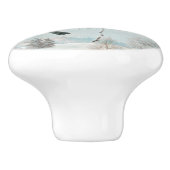 Niedliche kleine Vögel von Matti Karppanen, Vogelk Keramikknauf (Seitenansicht)