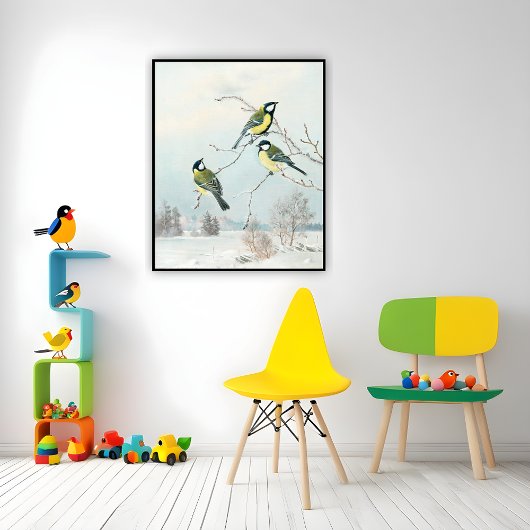 Niedliche kleine Vögel von Matti Karppanen, Vogelk Poster