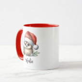 Niedliche kleine Weihnachtsschale Name Tasse (Vorderseite Links)