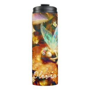 Niedliche kleine whimsical Fee Schlafdecke Thermosbecher