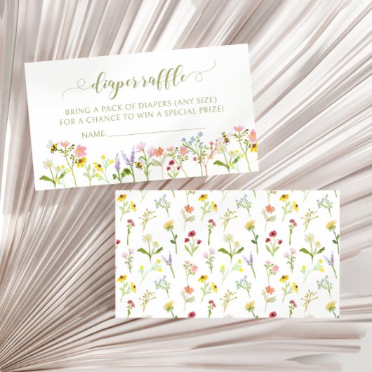 Niedliche kleine Wildblume Babydusche Begleitkarte