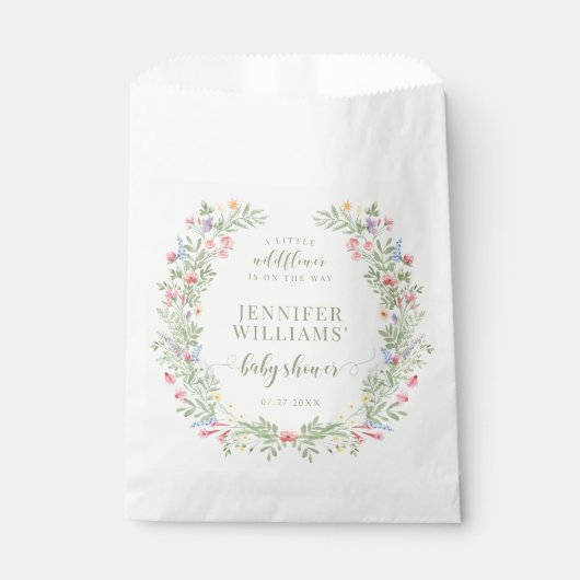 Niedliche kleine Wildblume Böhmische Kindermädchen Geschenktütchen (Vorderseite)