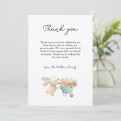 Niedliche Kleine Wildblumen Babydusche Dankeskarte (Stehend Vorderseite)