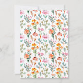 Niedliche Kleine Wildblumen Babydusche Dankeskarte (Rückseite)