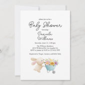 Niedliche Kleine Wildblumen Babydusche Einladung (Vorderseite)