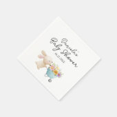 Niedliche Kleine Wildblumen Babydusche Serviette (Ecke)