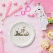 Niedliche kleine Woodland Tiere Kinderdusche Pappteller (Party)