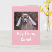 Niedliche kleine Ziege Geburtstag Karte (Gelbe Blume)