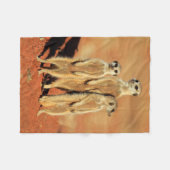 Niedliche Kleintiere | 3 Meerkatze Fleecedecke (Vorderseite (Horizontal))