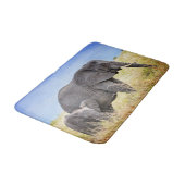 Niedliche Kleintiere | Afrikanische Elefanten und Badematte (Schrägansicht)