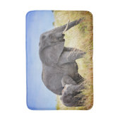 Niedliche Kleintiere | Afrikanische Elefanten und Badematte (Vorderseite Vertikal)