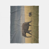 Niedliche Kleintiere | Afrikanische Elefantenfamil Fleecedecke (Vorderseite)