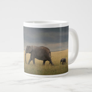 Niedliche Kleintiere   Afrikanische Elefantenfamil Jumbo-Tasse