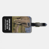 Niedliche Kleintiere | Amama Elefant mit Baby Gepäckanhänger (Rückseite horizontal)