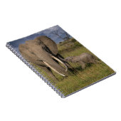 Niedliche Kleintiere | Amama Elefant mit Baby Notizblock (Rechte Seite)