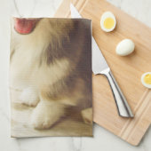 Niedliche Kleintiere | American Flag Corgi Geschirrtuch (Viertel Falte)