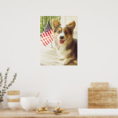 Niedliche Kleintiere | American Flag Corgi Poster (Küche)