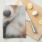 Niedliche Kleintiere | Australian Shepherd Puppy Geschirrtuch (Viertel Falte)