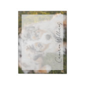 Niedliche Kleintiere | Australian Shepherd Puppy Notizblock (Rotiert)