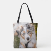 Niedliche Kleintiere | Australian Shepherd Puppy Tasche (Rückseite)