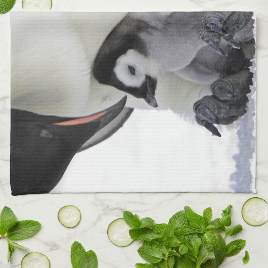 Niedliche Kleintiere | Babemann Penguin Geschirrtuch (Gefaltet)