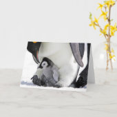Niedliche Kleintiere | Babemann Penguin Karte (Gelbe Blume)