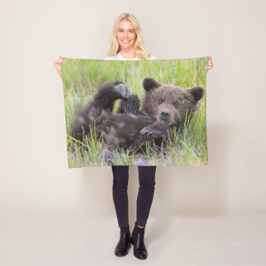 Niedliche Kleintiere | Baby Brown Bear Cube Fleecedecke (Beispiel)