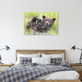 Niedliche Kleintiere | Baby Brown Bear Cube Leinwanddruck (Insitu (Schlafzimmer))