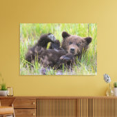Niedliche Kleintiere | Baby Brown Bear Cube Leinwanddruck (Insitu (Wohnzimmer))