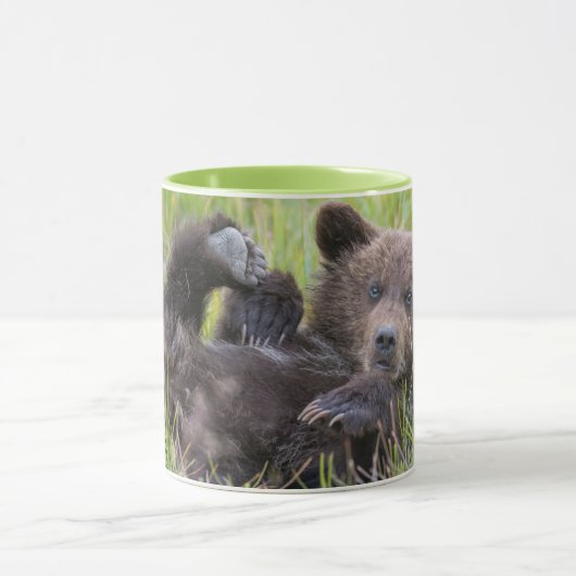 Niedliche Kleintiere | Baby Brown Bear Cube Tasse (Zentrum)