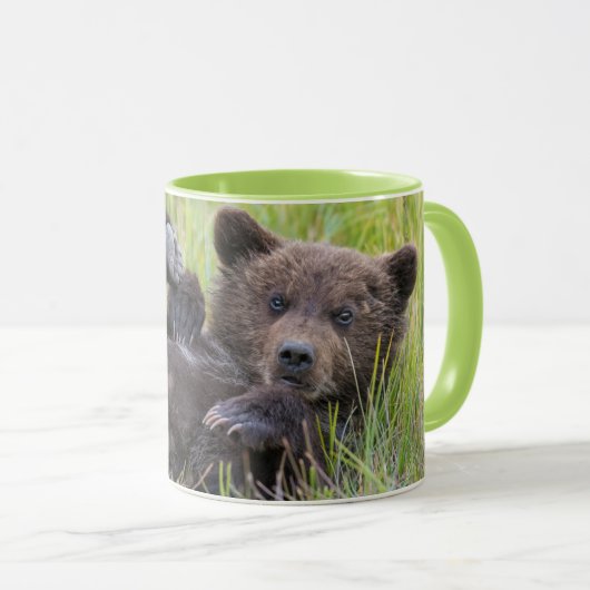 Niedliche Kleintiere | Baby Brown Bear Cube Tasse (VorderseiteRechts)