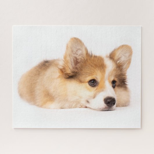 Niedliche Kleintiere | Baby Corgi Puppy Portrait Puzzle (Horizontal)