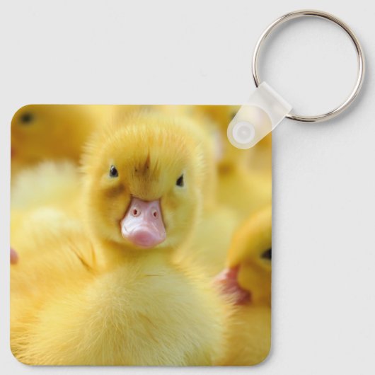 Niedliche Kleintiere | Baby Duck Group Schlüsselanhänger (Rückseite)