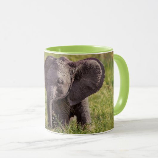 Niedliche Kleintiere | Baby Elephant Kenya Africa Tasse (VorderseiteRechts)