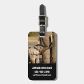 Niedliche Kleintiere | Baby Elephant & Mama Gepäckanhänger (Vorderseite vertikal)