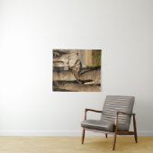 Niedliche Kleintiere | Baby Elephant & Mama Wandteppich (Beispiel (Horizontal))