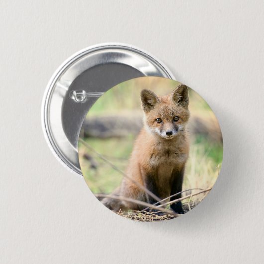Niedliche Kleintiere | Baby Fox Button (Vorne & Hinten)