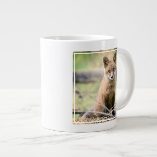 Niedliche Kleintiere | Baby Fox Jumbo-Tasse (Vorderseite Rechts)