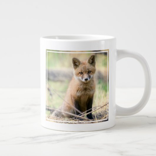 Niedliche Kleintiere | Baby Fox Jumbo-Tasse (Rechts)