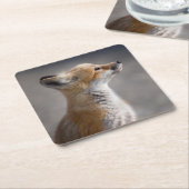 Niedliche Kleintiere | Baby Fox Portrait Rechteckiger Pappuntersetzer (angewinkelt)