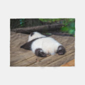 Niedliche Kleintiere | Baby Giant Panda Schlafen Fleecedecke (Vorderseite (Horizontal))