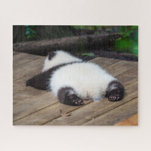 Niedliche Kleintiere | Baby Giant Panda Schlafen Puzzle (Horizontal)