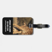 Niedliche Kleintiere | Baby Giraffe & Parent Gepäckanhänger (Rückseite horizontal)