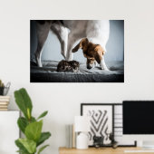 Niedliche Kleintiere | Baby Kitten & Dog Poster (Heimbüro)