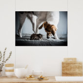 Niedliche Kleintiere | Baby Kitten & Dog Poster (Küche)