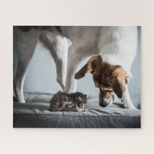 Niedliche Kleintiere | Baby Kitten & Dog Puzzle (Horizontal)