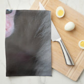 Niedliche Kleintiere | Baby Macaque Monkey & Mothe Geschirrtuch (Viertel Falte)